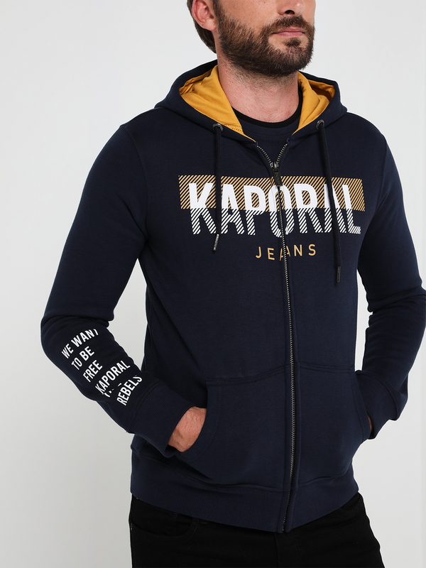 KAPORAL Sweat-shirt Zipp  Capuche Avec Logo Bleu marine Photo principale