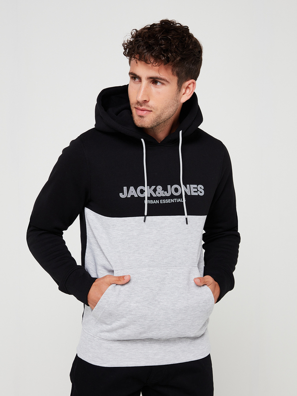 JACK AND JONES Sweat-shirt  Capuche Avec Logo Noir Photo principale