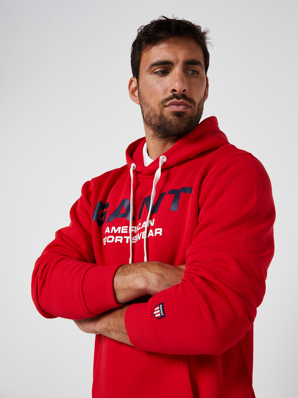 GANT Sweat-shirt  Capuche Avec Logo Rouge Photo principale
