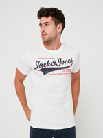 JACK AND JONES Tee-shirt Avec Logo Blanc
