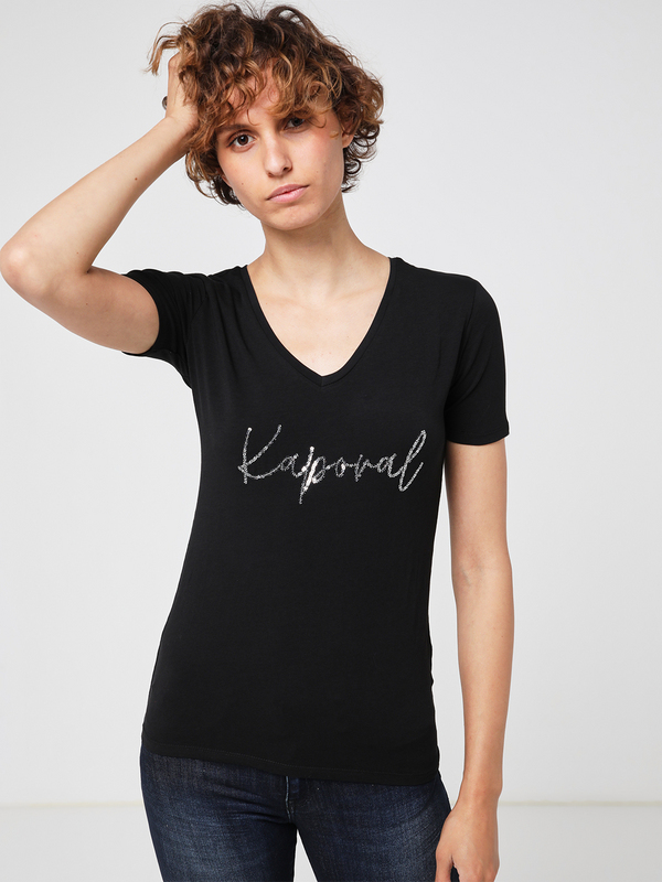 KAPORAL Tee-shirt Logo En Sequins Noir Photo principale