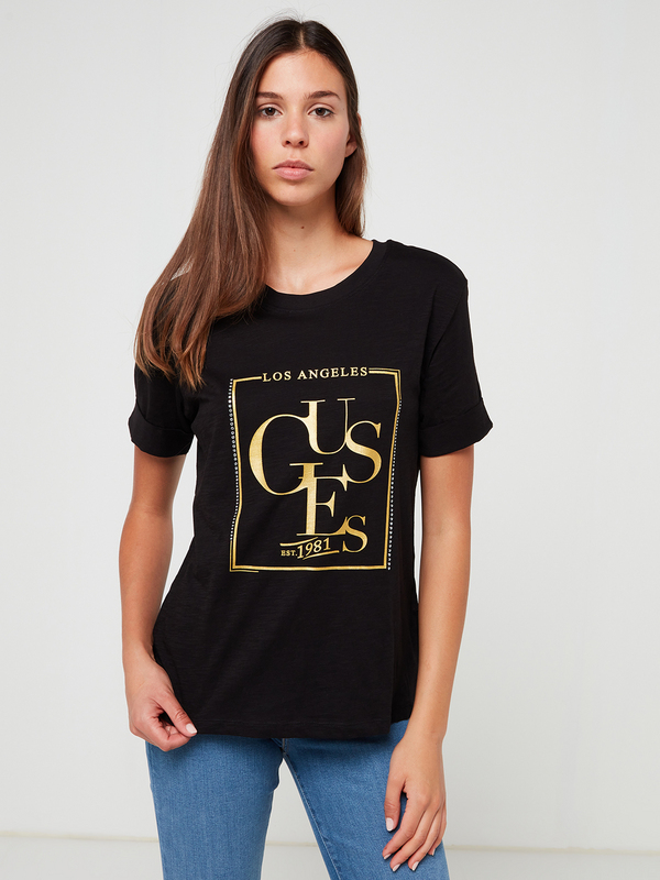 GUESS Tee-shirt Logo Clout Noir Photo principale