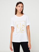 GUESS Tee-shirt Logo Clout Blanc