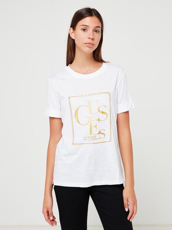 GUESS Tee-shirt Logo Clout Blanc Photo principale
