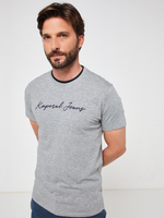 KAPORAL Tee-shirt Logo Brod 100% Coton Bio Gris