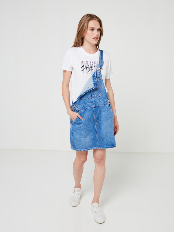 TOMMY JEANS Tee-shirt Logo Dtail Brod Blanc Photo principale