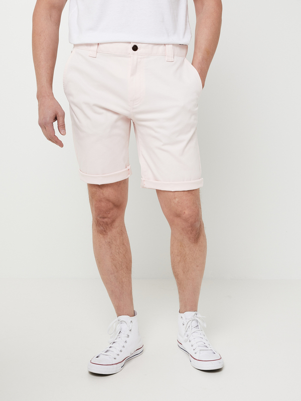 TOMMY JEANS Bermuda Scanton Coupe Chino En Coton Stretch Rose