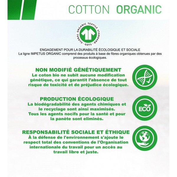 IMPETUS Boxer Bio Organique Oeko-tex Confort Cotton Organic Blanc Photo principale