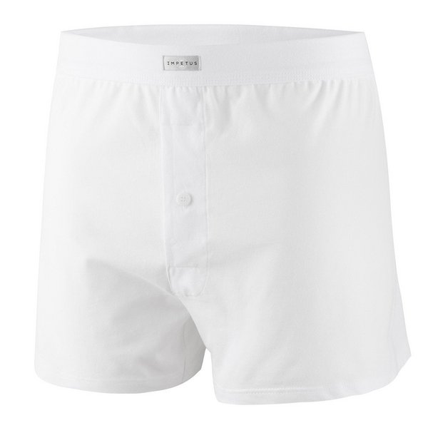 IMPETUS Boxer Short Boutonn Pur Coton Essentials Blanc Photo principale
