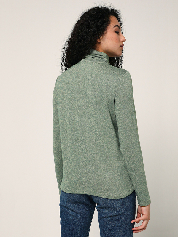 STREET ONE Pull Col Roul Maille Chine Vert Photo principale