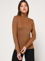 S OLIVER Tee-shirt Col Roul Manches Longues Camel