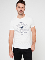 MUSTANG Tee-shirt Uni Avec Logo Blanc