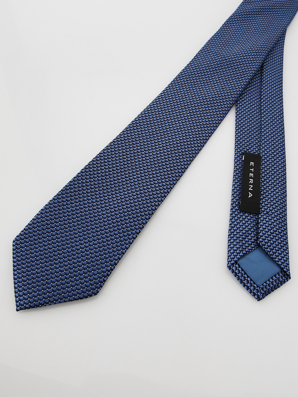 ETERNA Cravate En Soie Jacquard Bleu 1007250