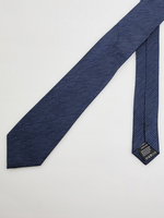 DIGEL Cravate En Soie Jacquard Micro Motif Bleu marine