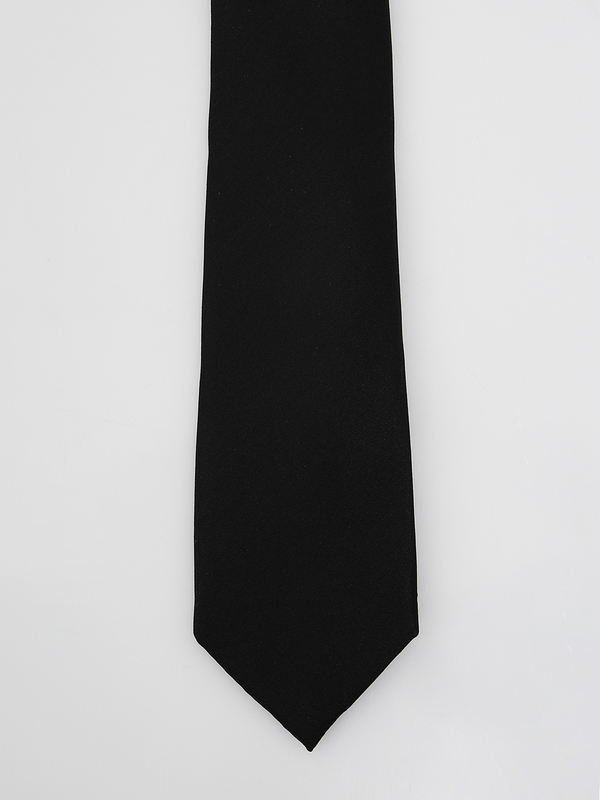 ETERNA Cravate En Soie Unie Noir Photo principale
