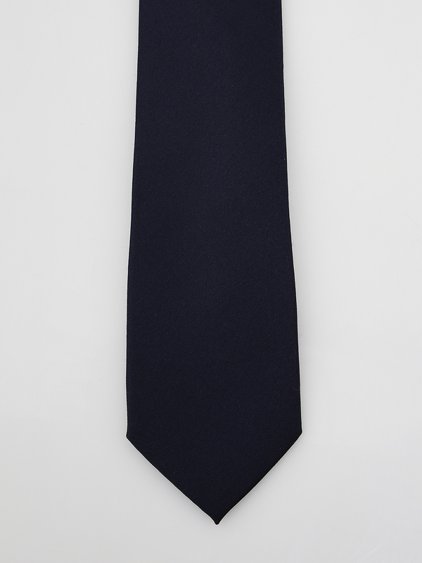 ETERNA Cravate En Soie Unie Bleu marine Photo principale
