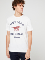 MUSTANG Tee-shirt Logo Blanc