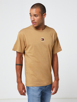 TOMMY JEANS Tee-shirt Logo Brod Coton Bio Beige