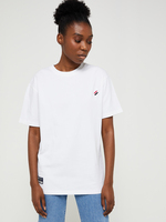 SUPERDRY Tee-shirt Loose Mini Logo Brod Blanc