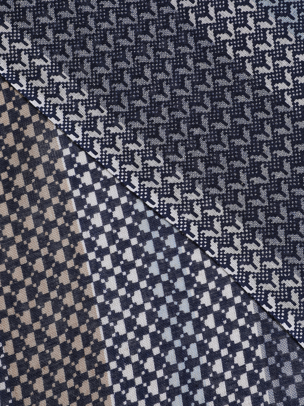 CHARLES DE SEYNE charpe En Tissu Jacquard 100% Coton Bleu Photo principale