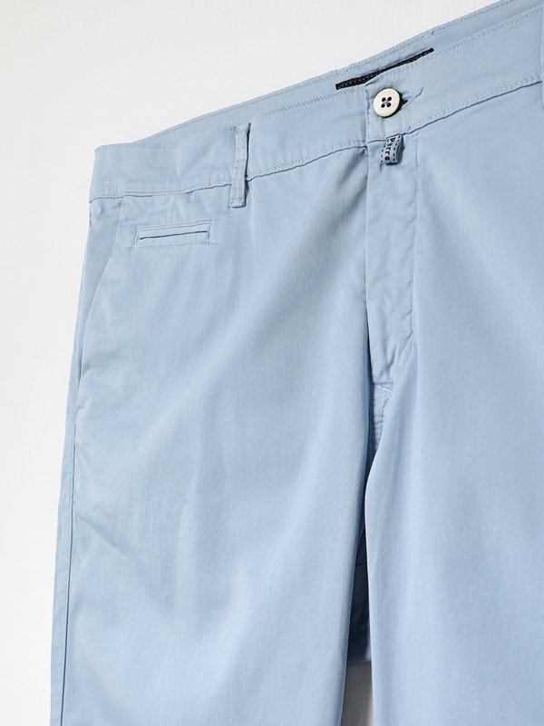 CARDIN Pantalon Chino Lger En Coton Stretch Bleu ciel Photo principale
