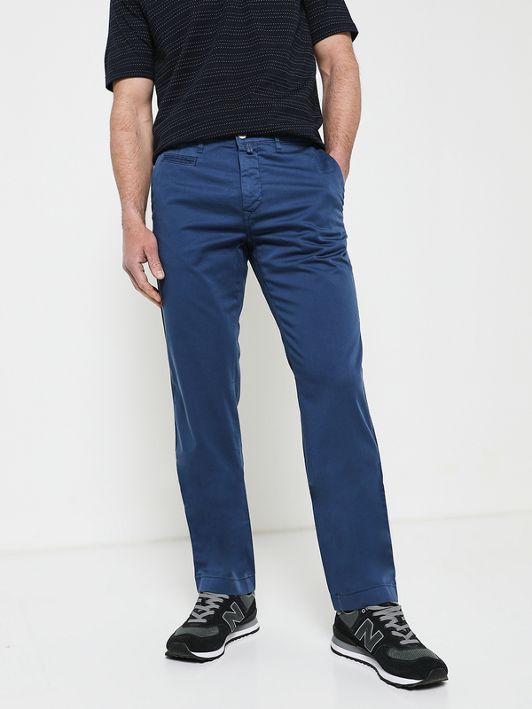 CARDIN Pantalon Chino Léger En Coton Stretch Bleu