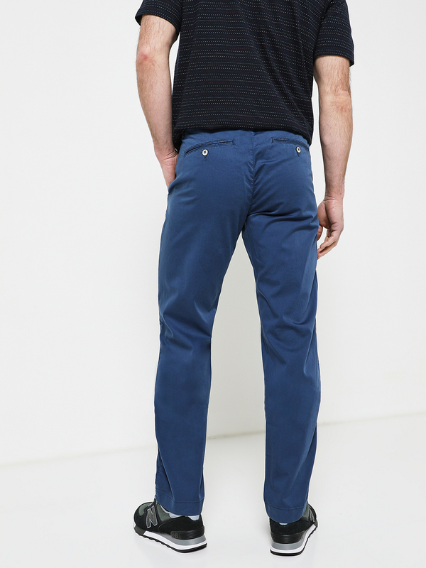 CARDIN Pantalon Chino Lger En Coton Stretch Bleu Photo principale