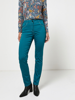 DIANE LAURY Pantalon 5 Poches, Coupe Droite, Ultra Stretch Bleu turquoise