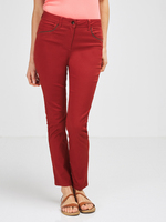 DIANE LAURY Pantalon 5 Poches, Coupe Droite, Ultra Stretch Rouge