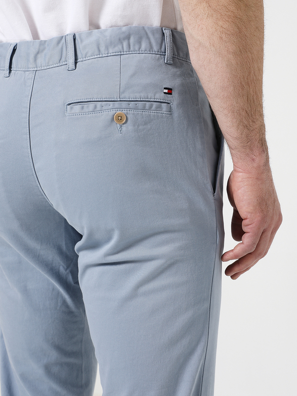 TOMMY HILFIGER Pantalon Chino Slim En Coton Stretch Bleu ciel Photo principale