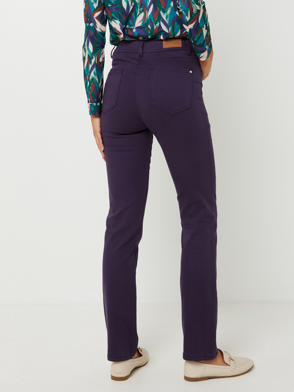 DIANE LAURY Pantalon Stretch Coupe Droite Taille Haute Violet Photo principale