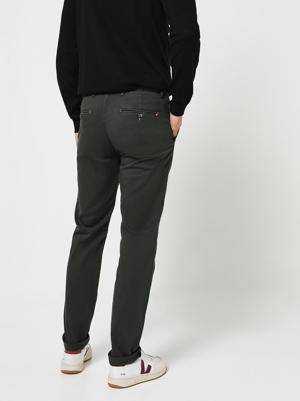 CAMBRIDGE LEGEND Pantalon Slack, Micro Motifs Vert kaki Photo principale