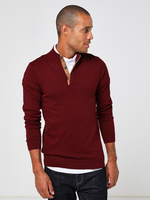 ODB Pull Col Montant Dtail Sudine Rouge
