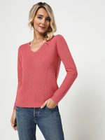 DIANE LAURY Pull Dcollet V Maille Perle Rose