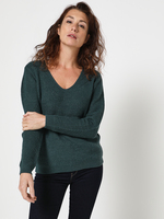 DIANE LAURY Pull Dcollet V Maille Perle Vert