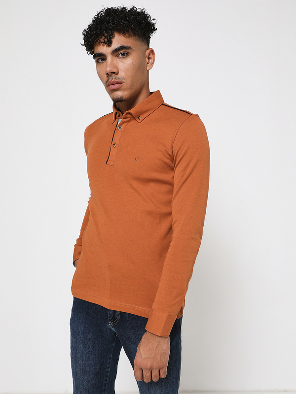 ODB Polo Manches Longues Camel 1009649