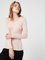 C EST BEAU LA VIE Tee-shirt Coton/modal Uni Rose pale