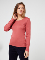 C EST BEAU LA VIE Tee-shirt Coton/modal Uni Rouge clair