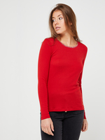 C EST BEAU LA VIE Tee-shirt Coton/modal Uni Rouge magenta