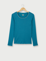 C EST BEAU LA VIE Tee-shirt Coton/modal Uni Bleu turquoise