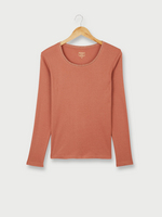 C EST BEAU LA VIE Tee-shirt Coton/modal Uni Rose saumon