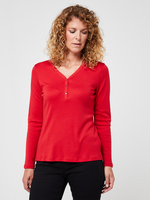 DIANE LAURY Tee-shirt Manches Longues Rouge