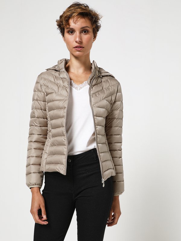 JULIE GUERLANDE Doudoune Lgre  Capuche Beige