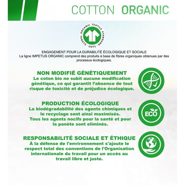 IMPETUS Slip Ray En Coton Bio Cotton Organic Bleu Photo principale