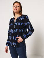 STREET ONE Blouse Manches Relevables Bleu marine