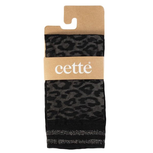CETTE Lot De 2 Paires De Chaussettes Fines Motif Animal Leopardo Noir Photo principale