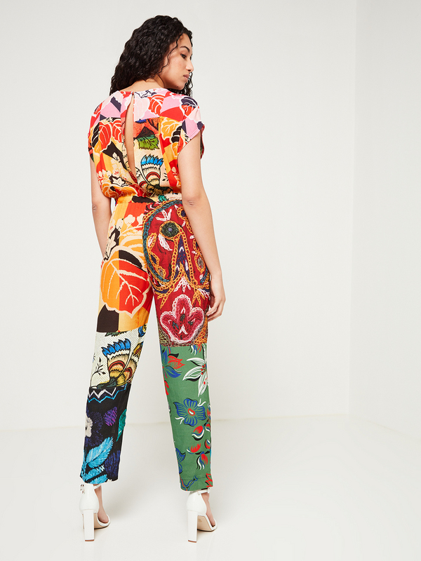 DESIGUAL Combi-pantalon En Tissu Fluide Imprim Multicolore Photo principale