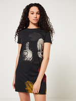 DESIGUAL Robe Tee-shirt Imprime Mickey Noir