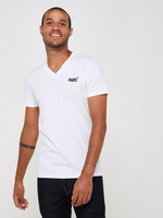 SUPERDRY Tee-shirt Encolure V Mini Logo Brod Blanc
