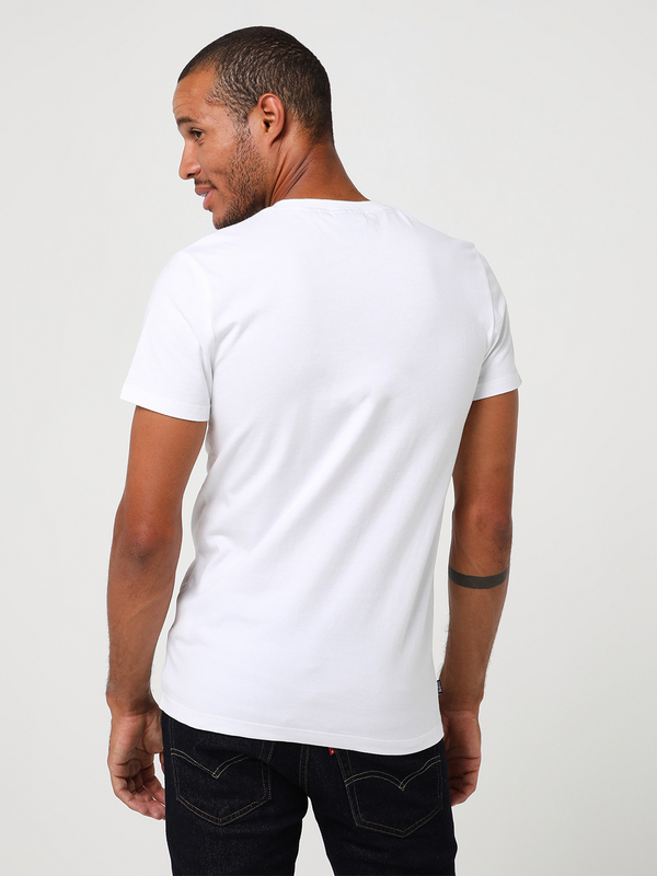 SUPERDRY Tee-shirt Encolure V Mini Logo Brod Blanc Photo principale